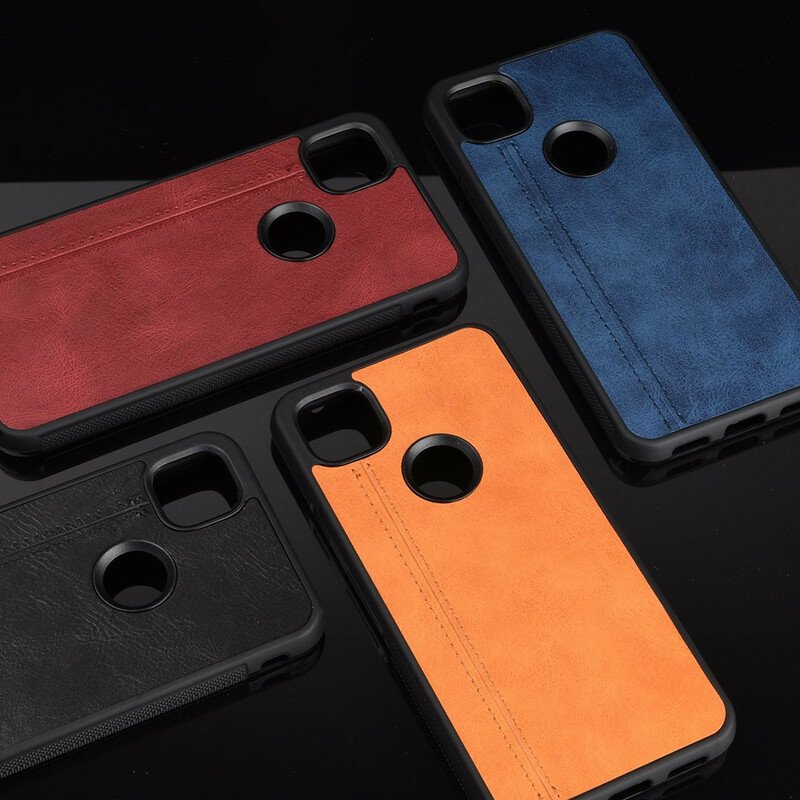 Skal Google Pixel 4A Couture Lädereffekt