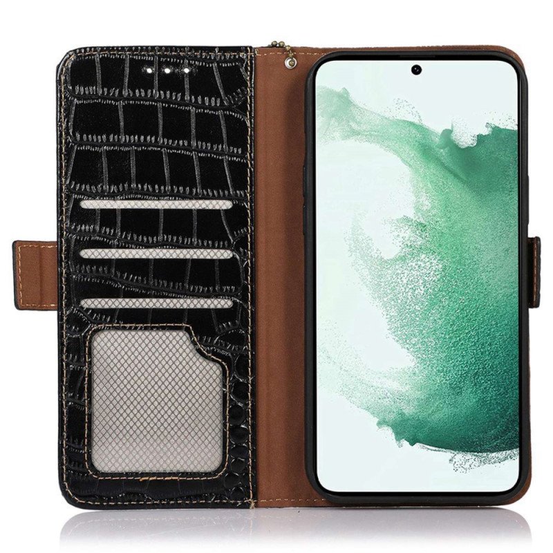 Fodral Samsung Galaxy M13 Crocodile Style Rfid