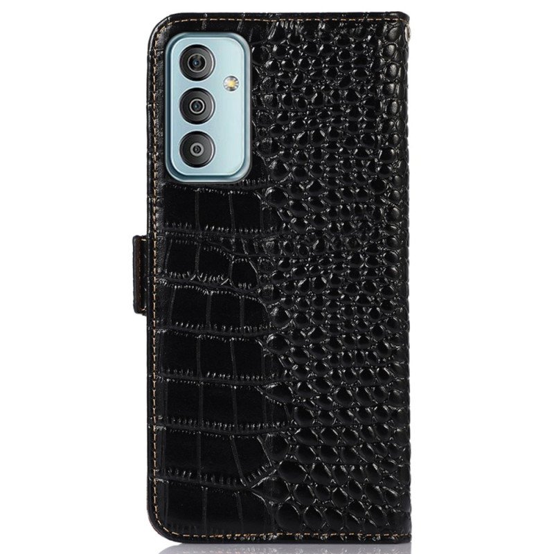 Fodral Samsung Galaxy M13 Crocodile Style Rfid