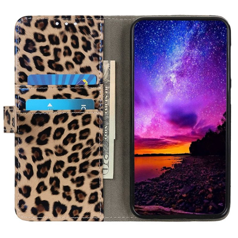 Fodral Samsung Galaxy M13 Leopardhudeffekt