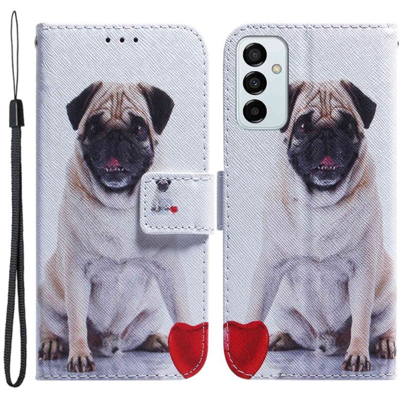 Fodral Samsung Galaxy M13 Med Kedjar Pretty Pug In Strap