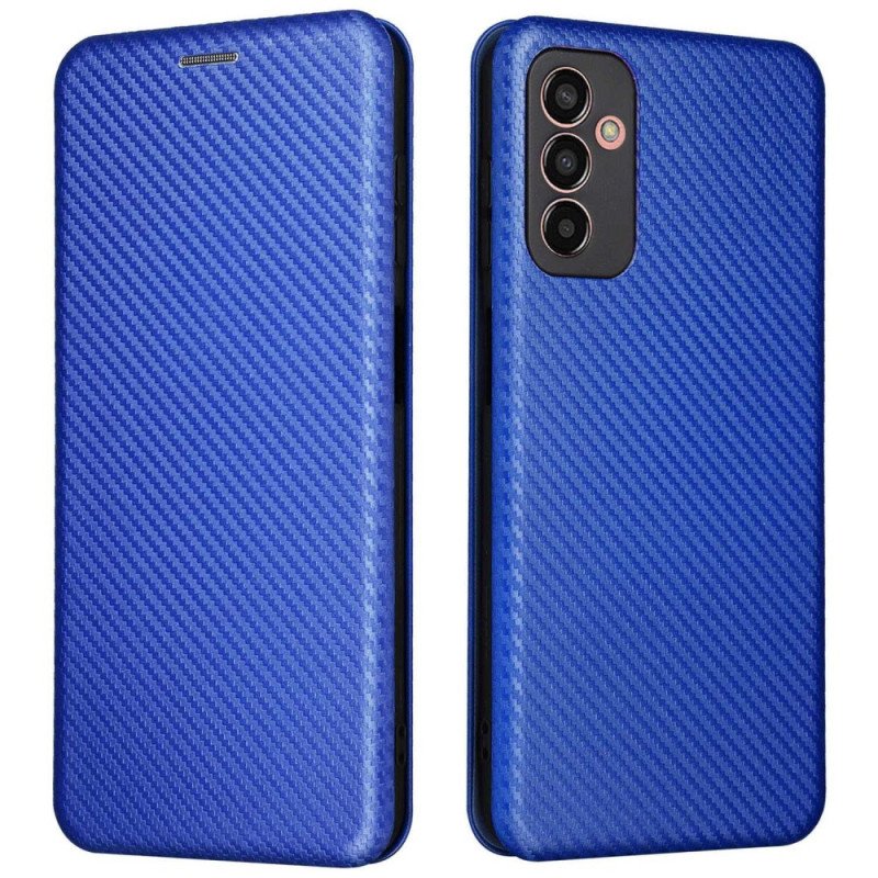 Folio-fodral Samsung Galaxy M13 Läderfodral Kolfiber