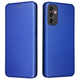 Folio-fodral Samsung Galaxy M13 Läderfodral Kolfiber