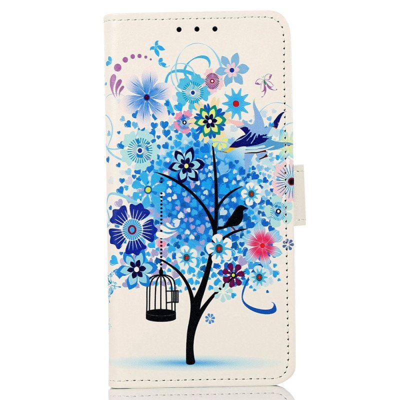 Läderfodral Samsung Galaxy M13 Blommande Träd