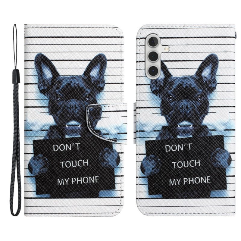 Fodral Samsung Galaxy A54 5G Med Kedjar Hund Rör Inte Med Lanyard