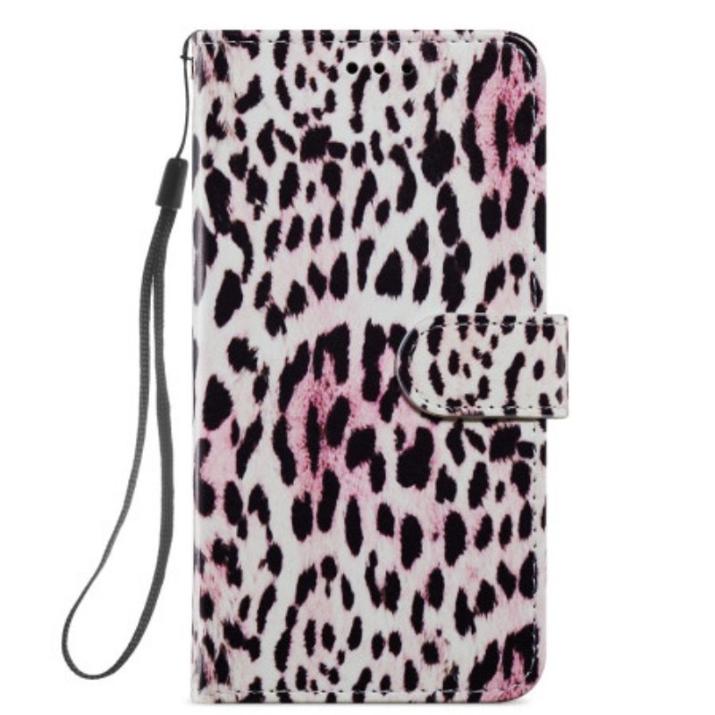 Fodral Samsung Galaxy A54 5G Med Kedjar Strappy Leopard Style