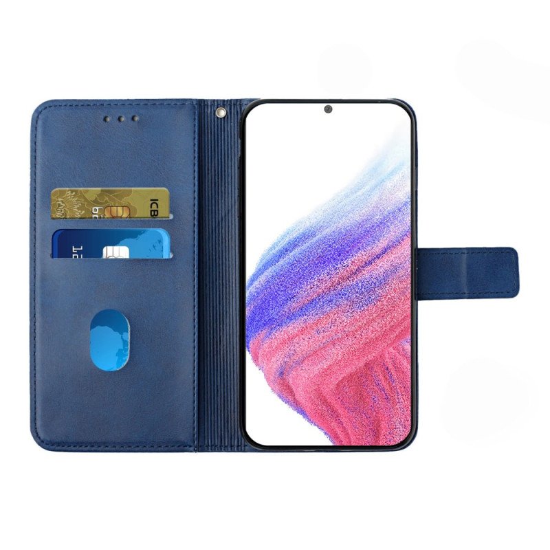 Folio-fodral Samsung Galaxy A54 5G Style Läder Linjer