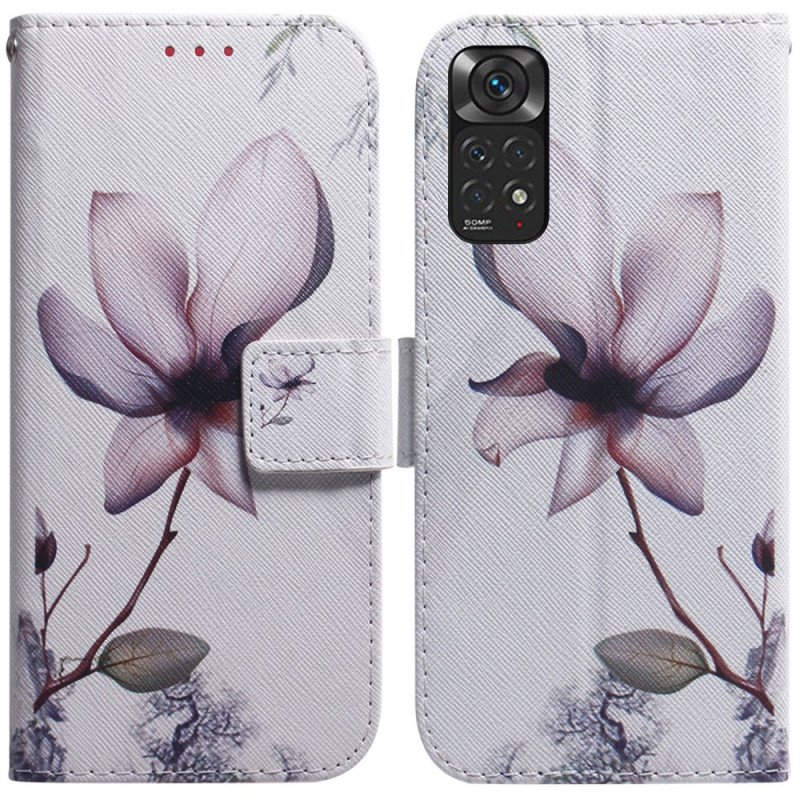 Fodral Xiaomi Redmi Note 11 / 11S Blomma Dusty Pink