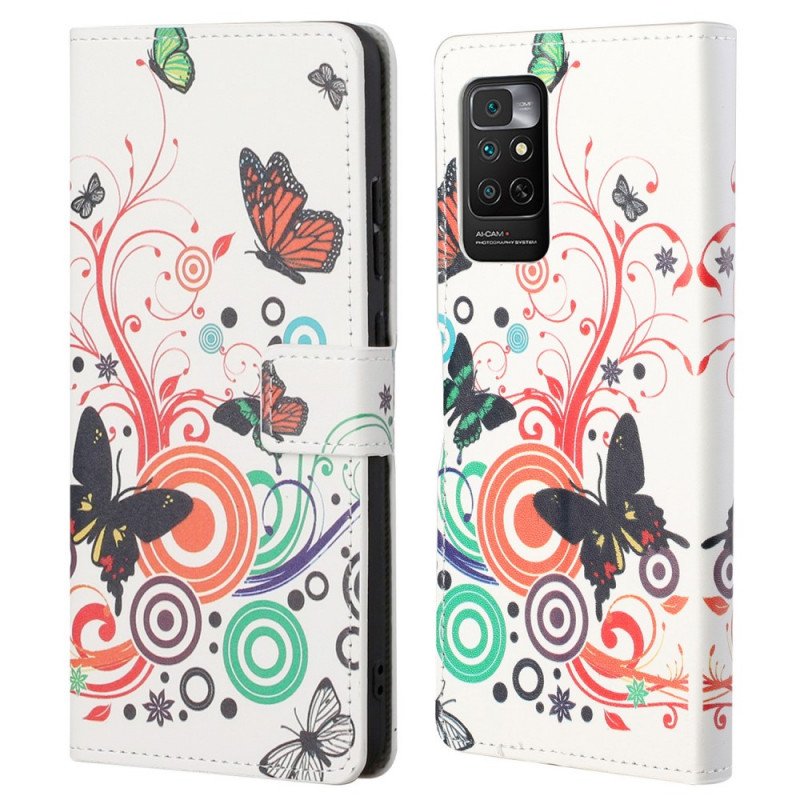 Fodral Xiaomi Redmi Note 11 / 11S Fjärilar Och Blommor