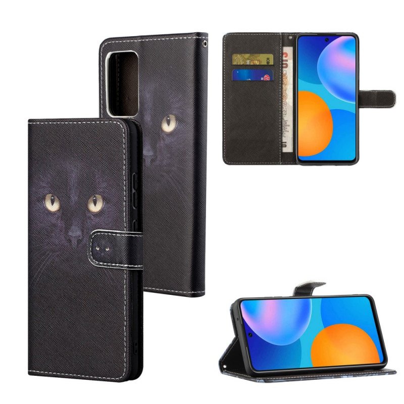 Fodral Xiaomi Redmi Note 11 / 11S Med Kedjar Strappy Black Cat Eyes