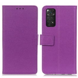 Fodral Xiaomi Redmi Note 11 / 11S Premium Litchi Konstläder