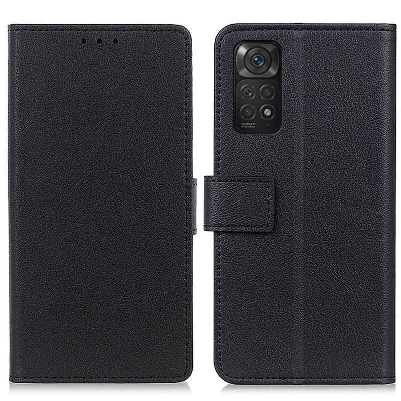 Fodral Xiaomi Redmi Note 11 / 11S Premium Litchi Konstläder