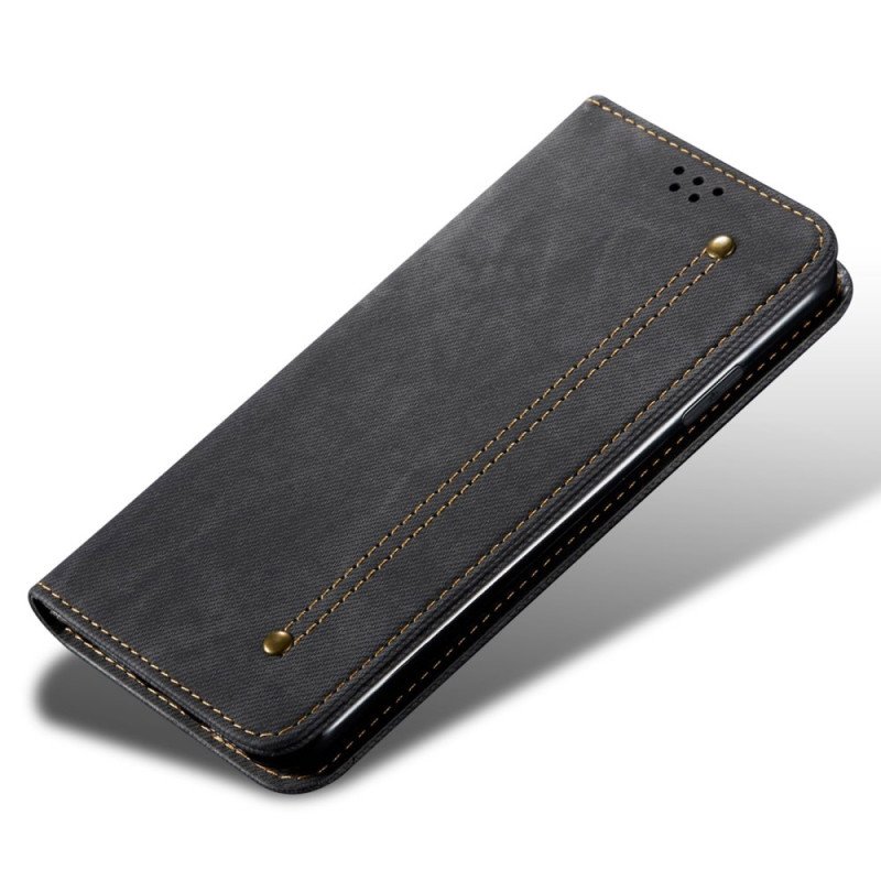 Folio-fodral Xiaomi Redmi Note 11 / 11S Läderfodral Denim Tyg