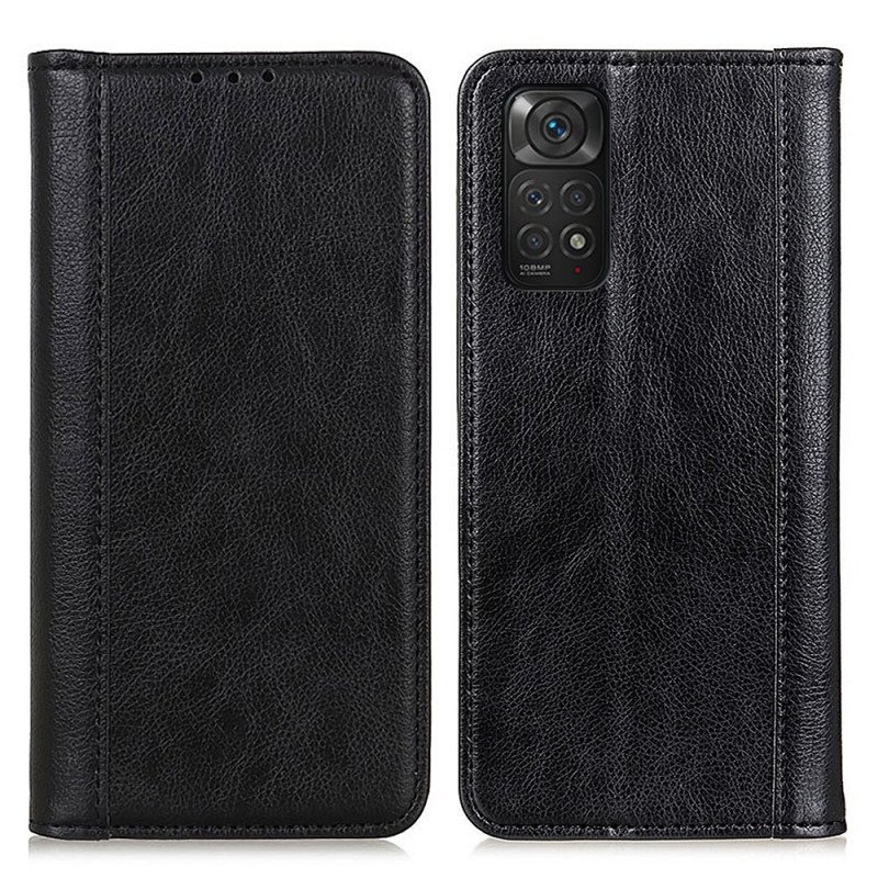 Folio-fodral Xiaomi Redmi Note 11 / 11S Läderfodral Elegance Split Litchi Läder