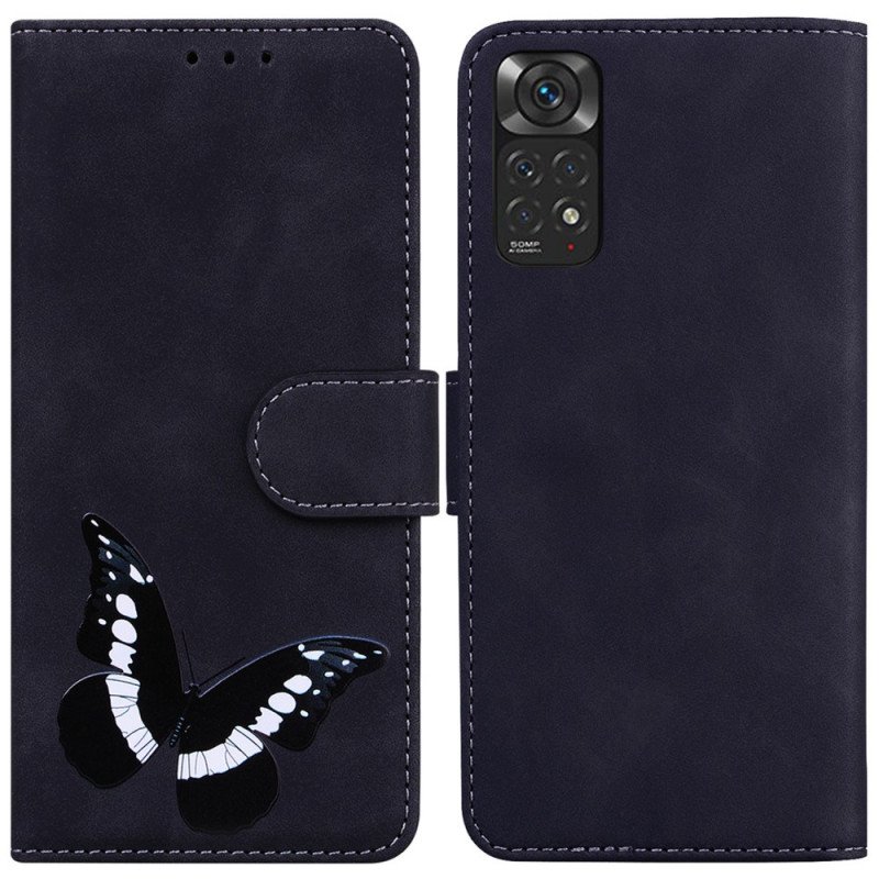 Folio-fodral Xiaomi Redmi Note 11 / 11S Skin-touch Butterfly