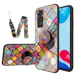 Mobilskal Xiaomi Redmi Note 11 / 11S Patchwork Magnetisk Hållare