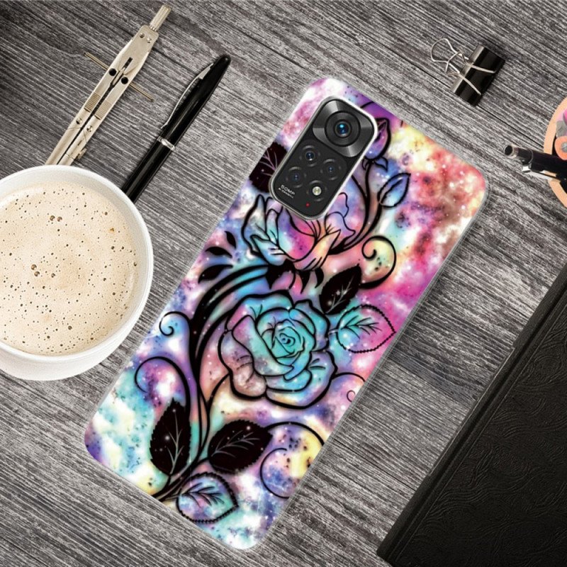 Skal Xiaomi Redmi Note 11 / 11S Blomsterdesign