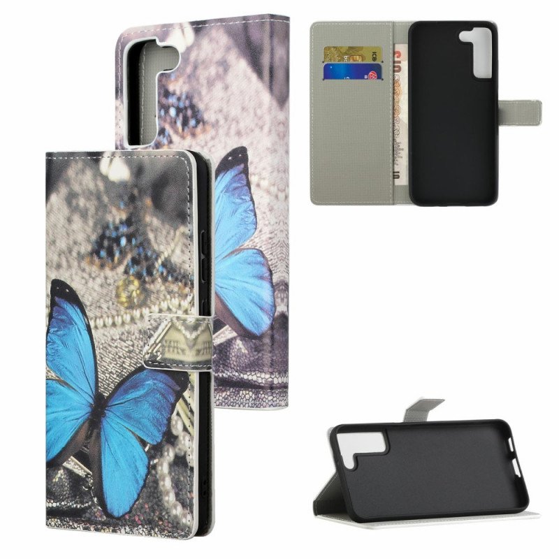 Fodral Samsung Galaxy S22 Plus 5G Butterfly Prestige Blue