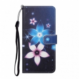 Fodral Samsung Galaxy S22 Plus 5G Med Kedjar Lunar Strap Blommor