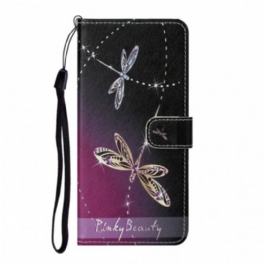 Fodral Samsung Galaxy S22 Plus 5G Med Kedjar Strappy Dragonflies