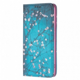 Folio-fodral Samsung Galaxy S22 Plus 5G Läderfodral Blommande Grenar