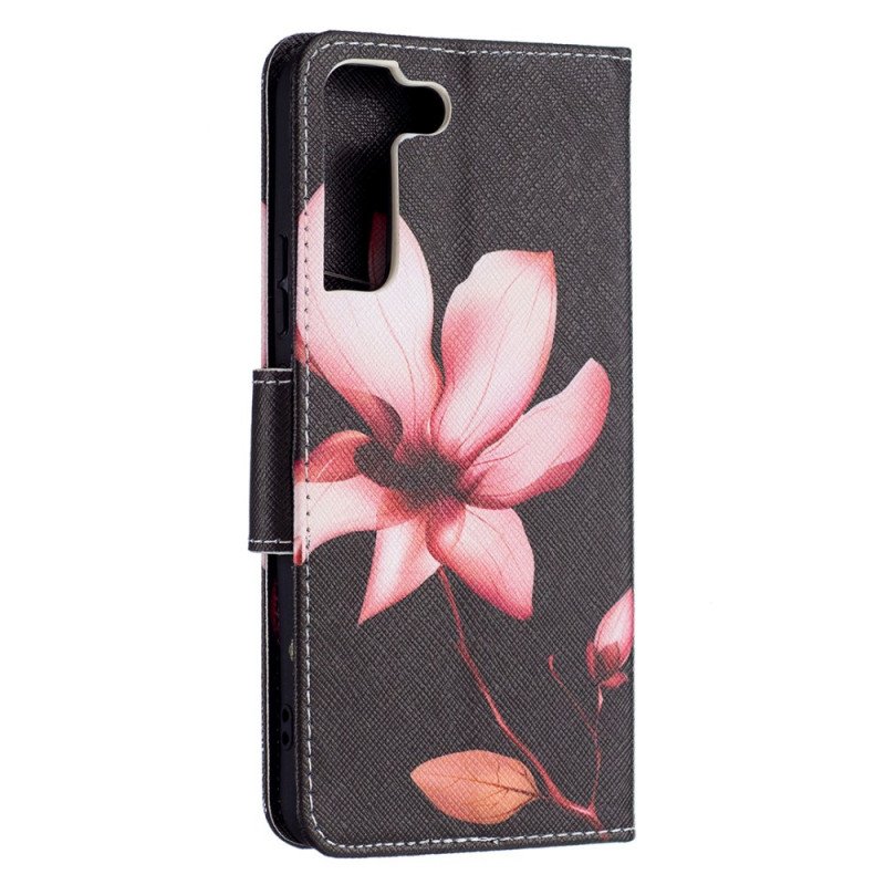 Folio-fodral Samsung Galaxy S22 Plus 5G Rosa Blomma