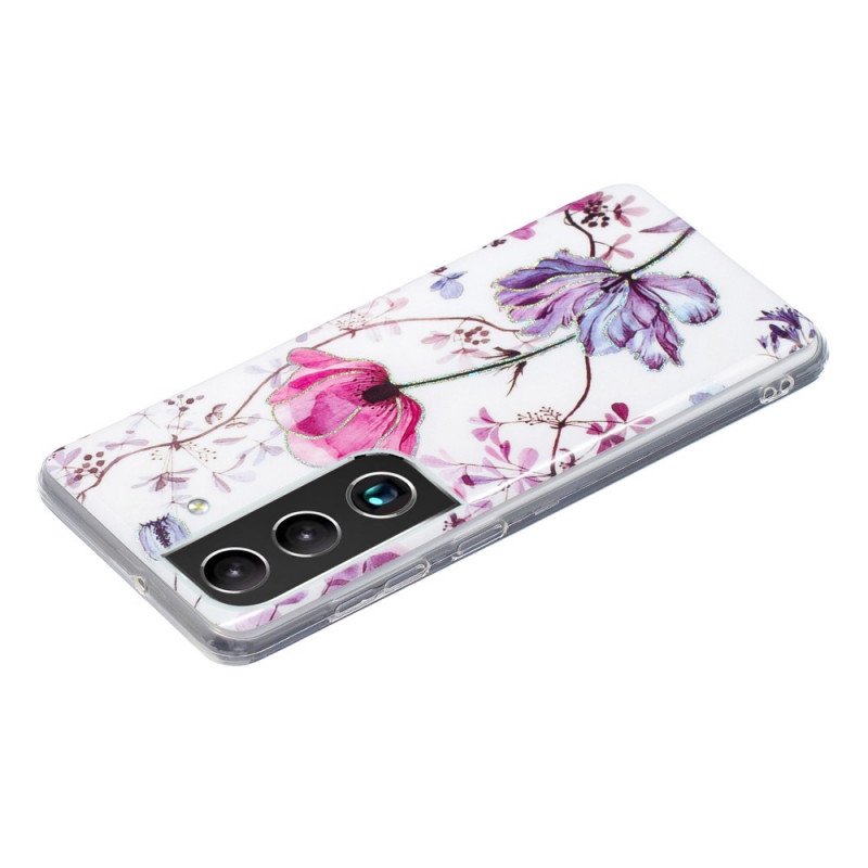 Skal Samsung Galaxy S22 Plus 5G Marmorerade Blommor