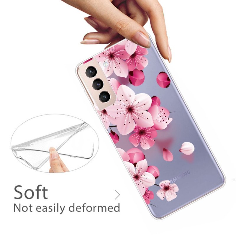 Skal Samsung Galaxy S22 Plus 5G Små Rosa Blommor