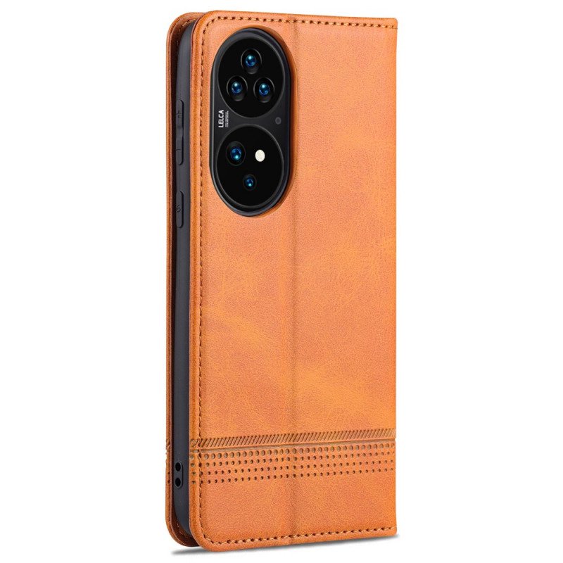 Folio-fodral Huawei P50 Pro Läderfodral Azns Läder Styling