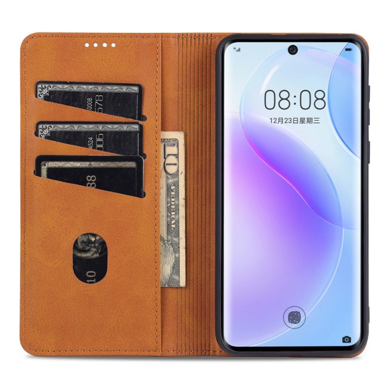 Folio-fodral Huawei P50 Pro Läderfodral Azns Läder Styling