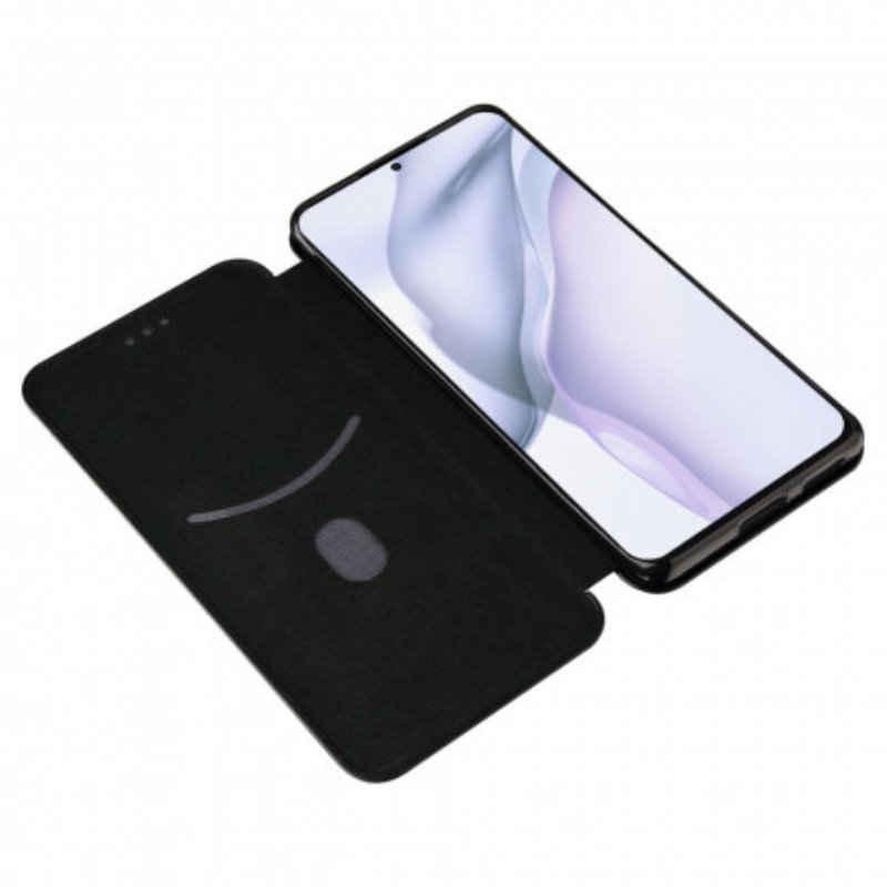 Folio-fodral Huawei P50 Pro Läderfodral Kolfiber