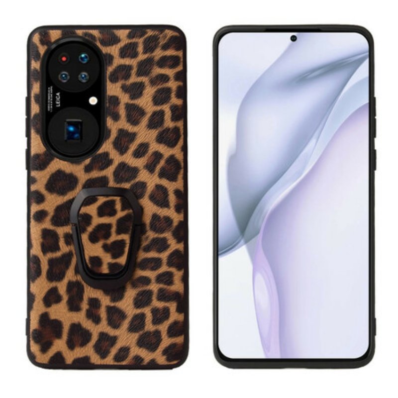 Skal Huawei P50 Pro Ringstöd I Leopardstil