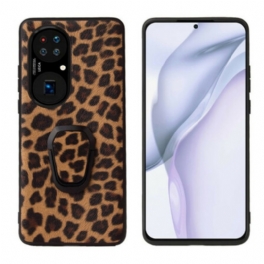 Skal Huawei P50 Pro Ringstöd I Leopardstil