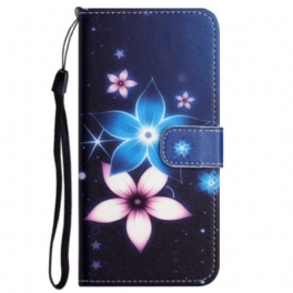 Folio-fodral Xiaomi Redmi Note 12 4G Med Kedjar Lunar Strap Blommor