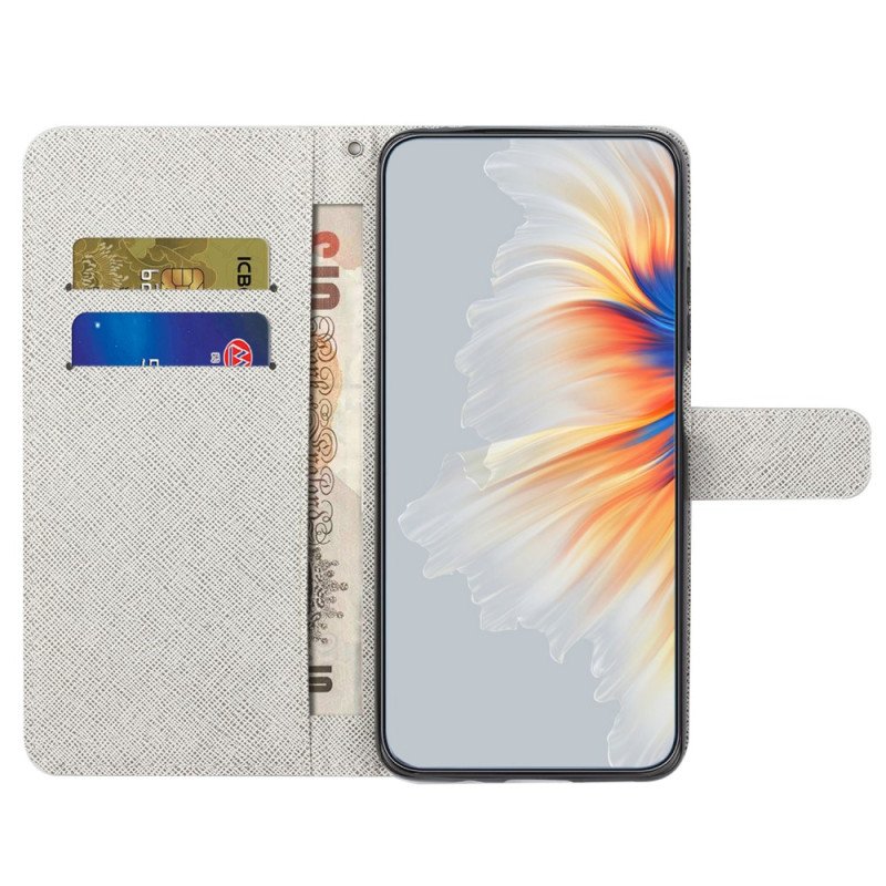 Folio-fodral Xiaomi Redmi Note 12 4G Med Kedjar Lunar Strap Blommor