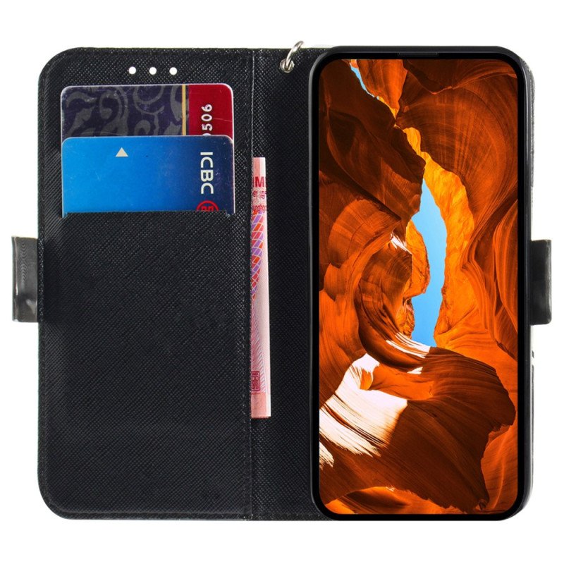 Folio-fodral Xiaomi Redmi Note 12 4G Med Kedjar Thong Safari Djur