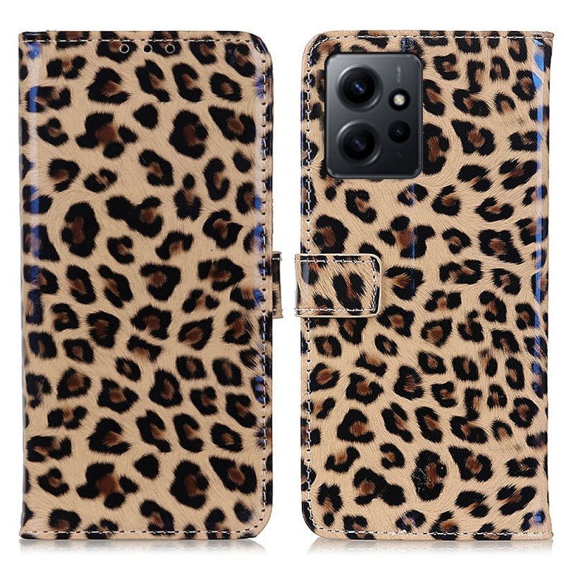 Läderfodral Xiaomi Redmi Note 12 4G Leopardhudeffekt