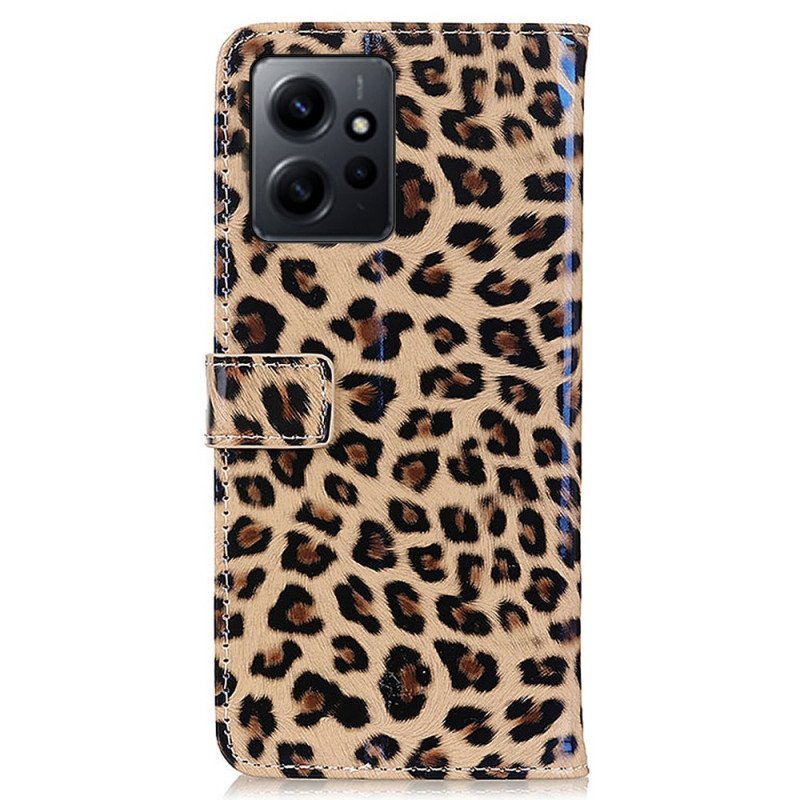 Läderfodral Xiaomi Redmi Note 12 4G Leopardhudeffekt