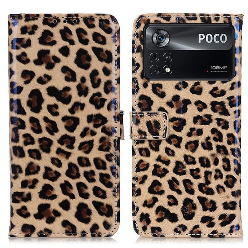 Fodral Poco X4 Pro 5G Leopardhudeffekt