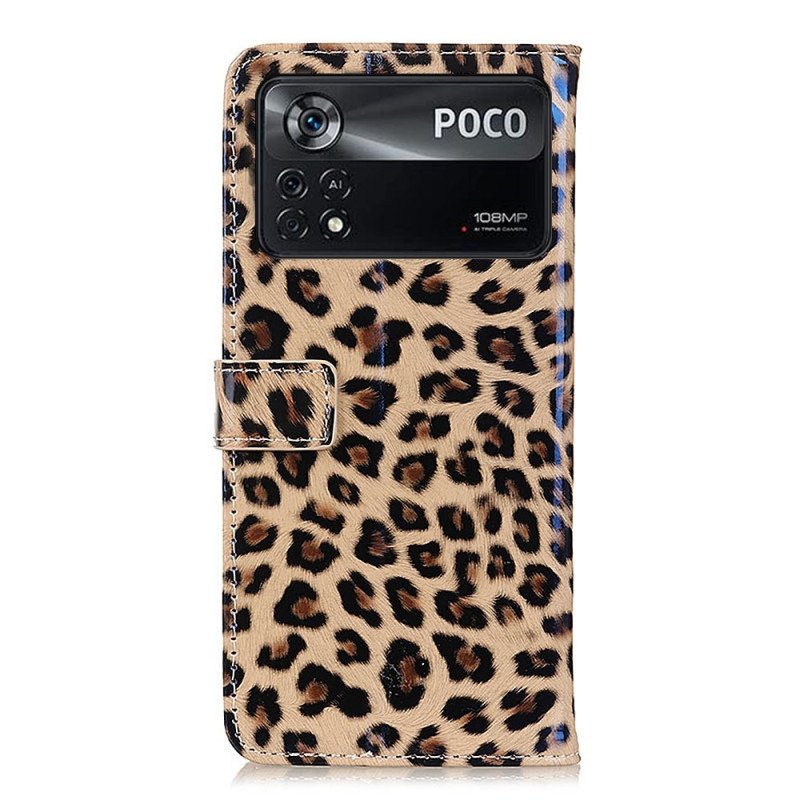 Fodral Poco X4 Pro 5G Leopardhudeffekt