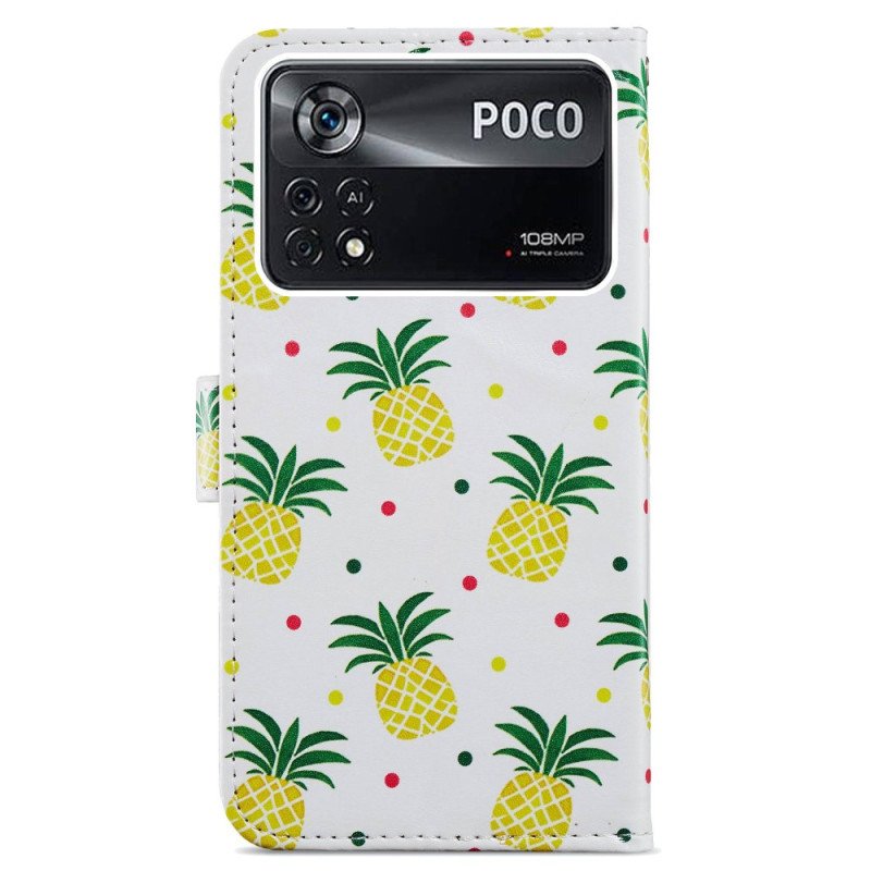 Fodral Poco X4 Pro 5G Med Kedjar Strappy Ananas