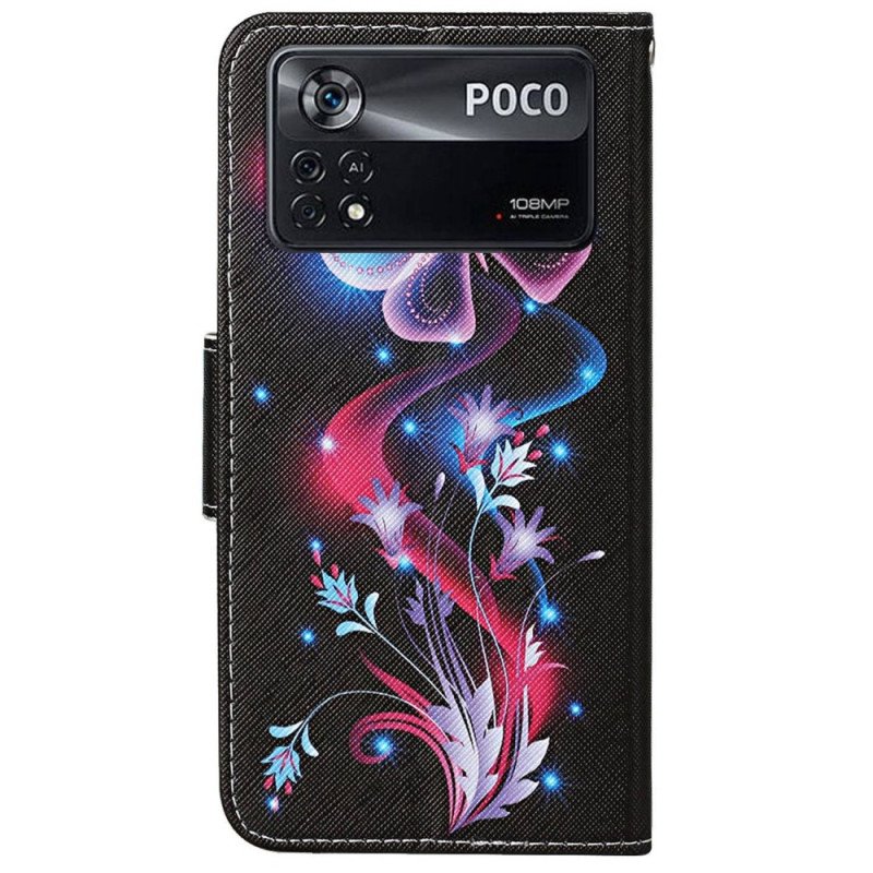 Fodral Poco X4 Pro 5G Med Kedjar Strappy Butterfly Dance