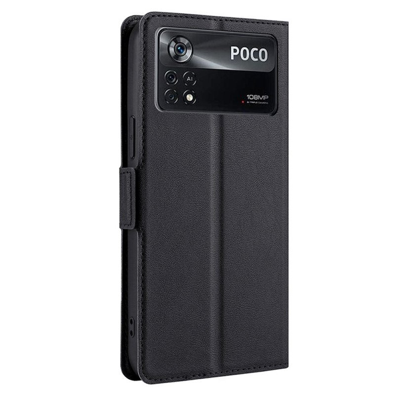 Fodral Poco X4 Pro 5G Ultrafin Läderstil