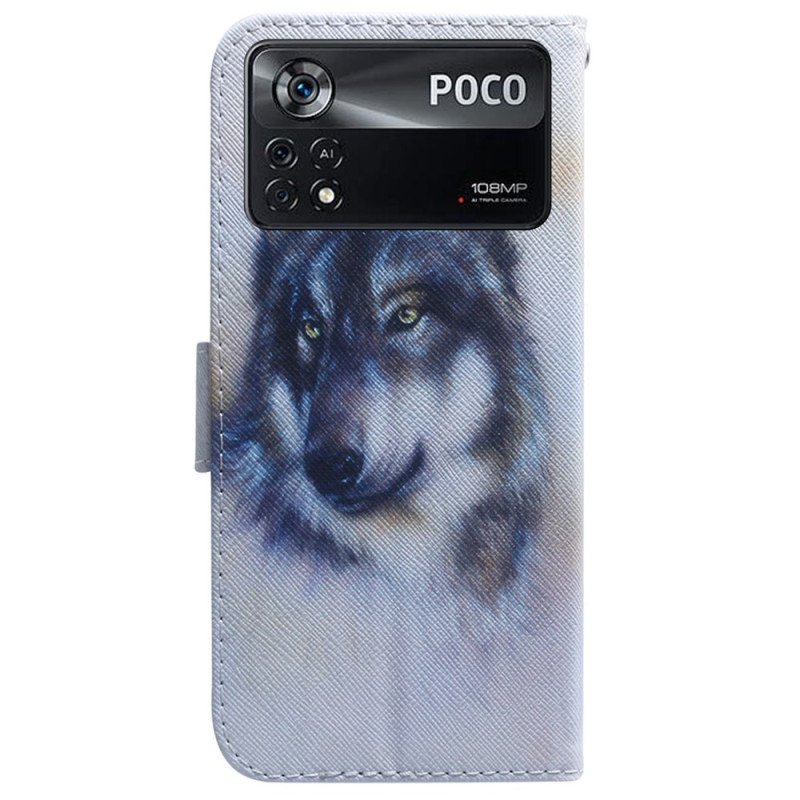 Folio-fodral Poco X4 Pro 5G Akvarell Hund