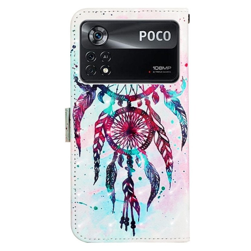 Folio-fodral Poco X4 Pro 5G Med Kedjar Strap Dream Catcher