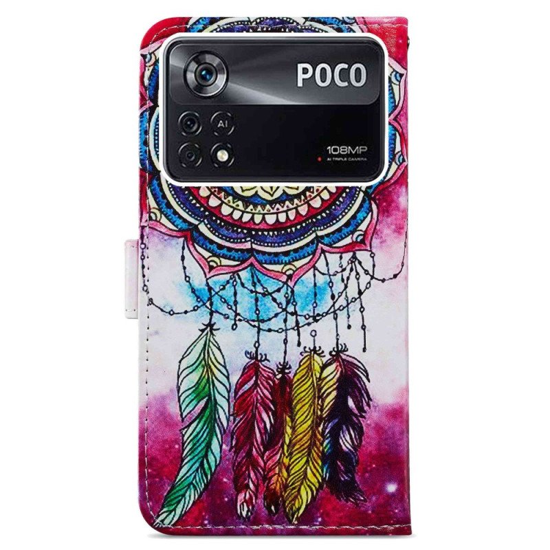 Folio-fodral Poco X4 Pro 5G Med Kedjar Strap Dream Catcher