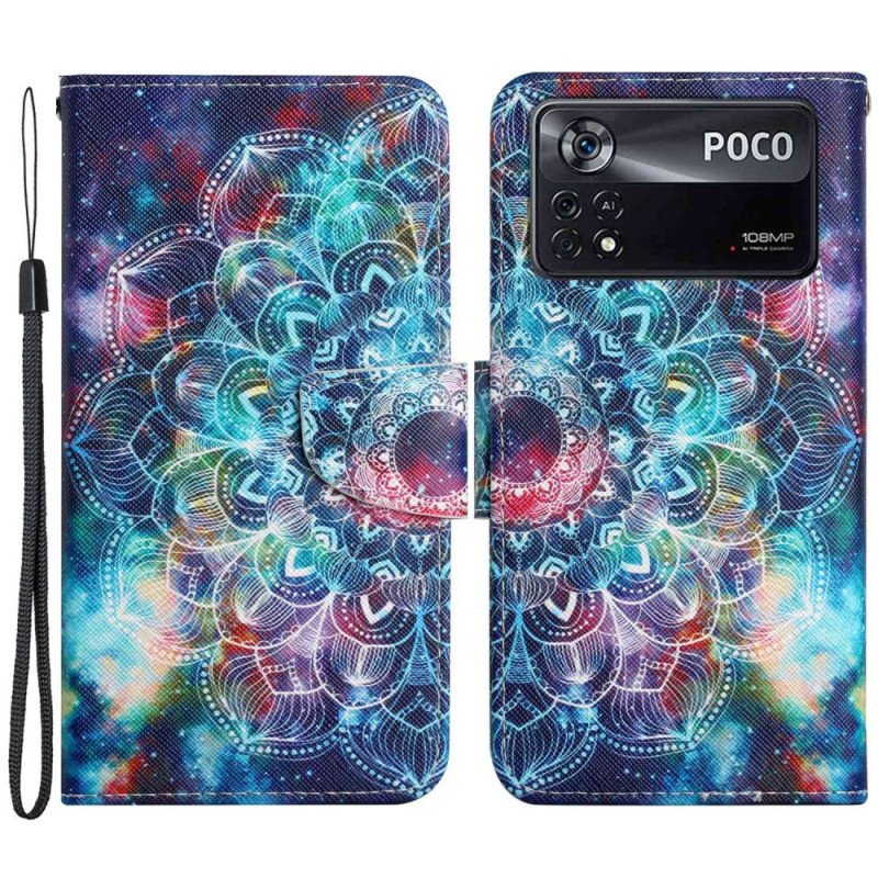 Folio-fodral Poco X4 Pro 5G Med Kedjar Strappy Mandala