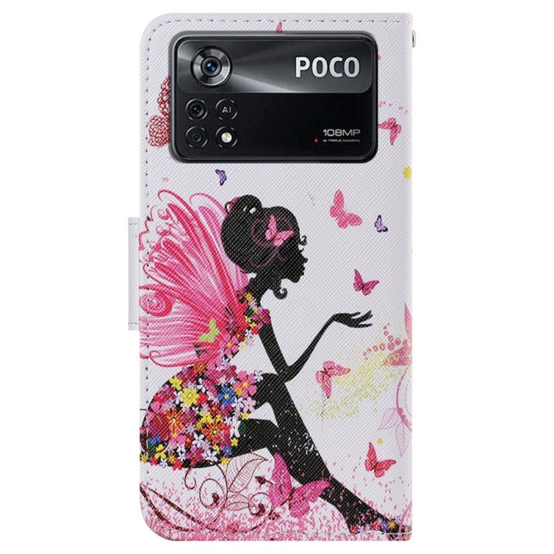 Folio-fodral Poco X4 Pro 5G Med Kedjar Thong Fairy