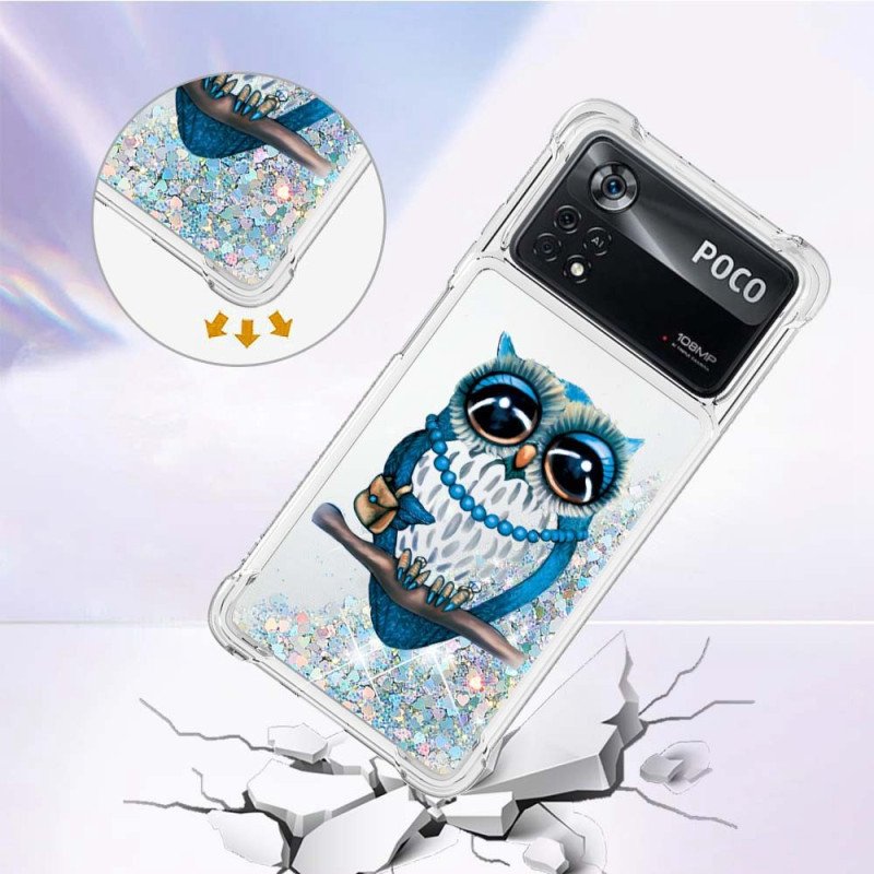 Skal Poco X4 Pro 5G Mrs Owl Glitter