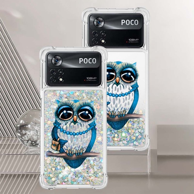 Skal Poco X4 Pro 5G Mrs Owl Glitter